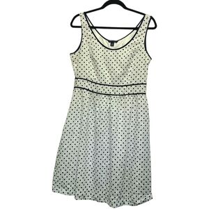 Tommy Hilfiger Navy White‎ Polka Dot Midi Dress